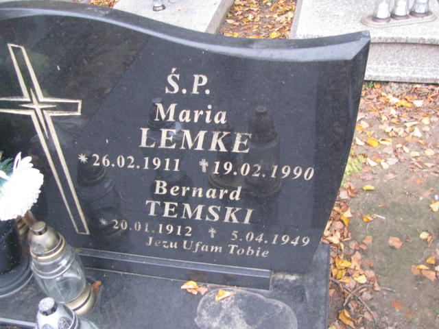 Bernard Temski 1912 Puck - Grobonet - Wyszukiwarka osób pochowanych