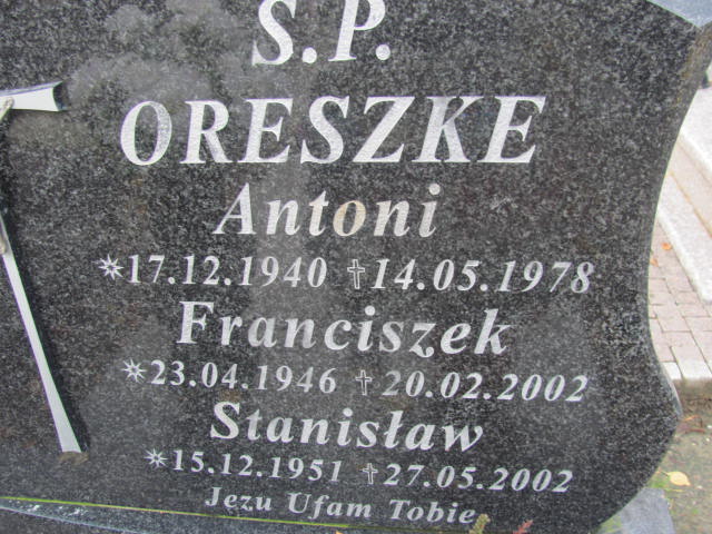 Stanisław Oreszke 1951 Puck - Grobonet - Wyszukiwarka osób pochowanych