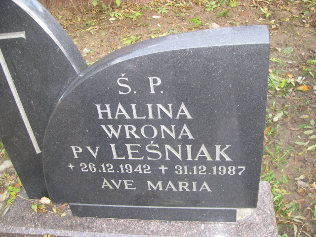 Halina zd Lesniak Wrona  1942 Puck - Grobonet - Wyszukiwarka osób pochowanych