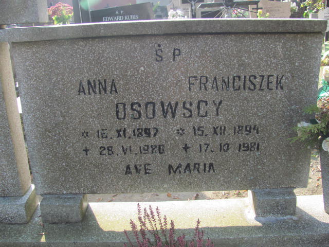 Franciszek Osowski 1894 Puck - Grobonet - Wyszukiwarka osób pochowanych