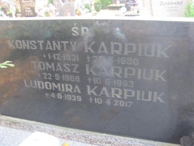 Tomasz Karpiuk 1966 Puck - Grobonet - Wyszukiwarka osób pochowanych