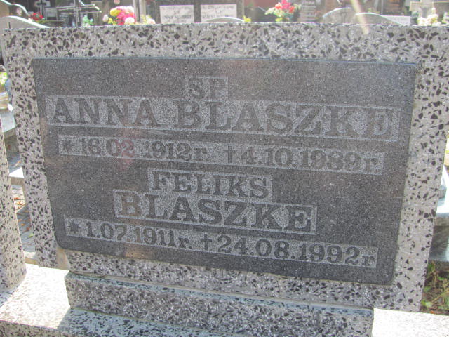 Feliks Franciszek Blaszke  1911 Puck - Grobonet - Wyszukiwarka osób pochowanych